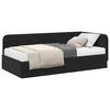 vidaXL Cadre de lit d'angle avec matelas Noir 90 x 190 cm Velours