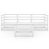 vidaXL Salon de jardin 4 pcs Blanc Bois de pin massif