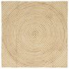 vidaXL Tapis de zone Naturel et Blanc 120 x 120 cm Jute