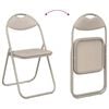 vidaXL Chaise pliante 8 pcs Sable 48 x 43,5 x 81 cm Simili cuir
