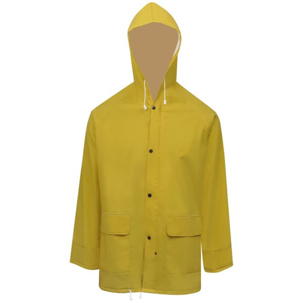 vidaXL Combinaison de pluie 2 pcs imperm&eacute;able r&eacute;sistant &agrave; capuche XL