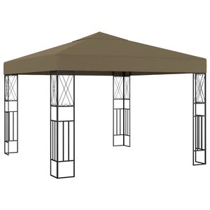 vidaXL Tonnelle 3x3 m Taupe Tissu