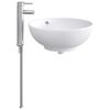vidaXL Lavabo de salle de bains Chrome 44 x 44 x 16 cm m&eacute;tal