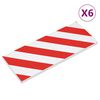 vidaXL Protecteurs de mur 6 pcs Rouge et blanc 50x20x2 cm Mousse EVA