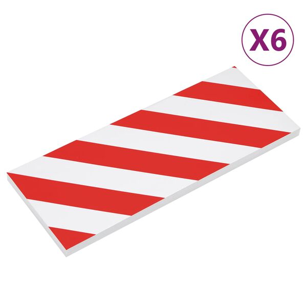 vidaXL Protecteurs de mur 6 pcs Rouge et blanc 50x20x2 cm Mousse EVA
