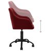 vidaXL Chaises pivotantes &agrave; manger lot de 2 Rouge bordeaux Tissu