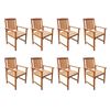vidaXL Ensemble &agrave; manger d'ext&eacute;rieur 9 pcs Bois d'acacia solide