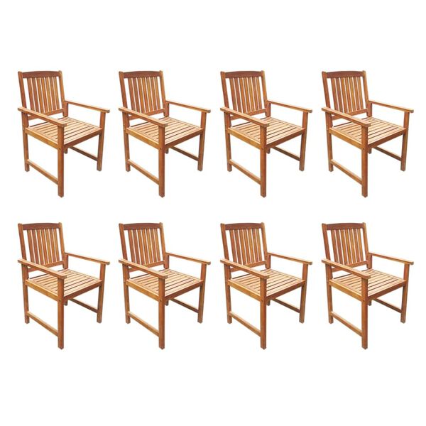 vidaXL Ensemble &agrave; manger d'ext&eacute;rieur 9 pcs Bois d'acacia solide
