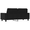 vidaXL Canap&eacute; &agrave; 2 places Noir 140 cm Tissu