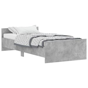 vidaXL Cadre de lit sans matelas gris b&eacute;ton 90x200 cm