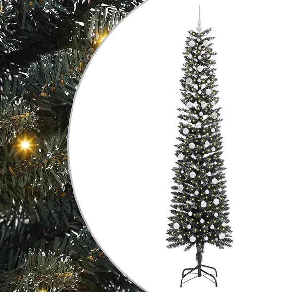 vidaXL Sapin de No&euml;l artificiel Vert 240 cm PVC, plastique et acier