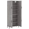 vidaXL Buffet haut Sonoma gris 69,5x34x180 cm Bois d'ing&eacute;nierie
