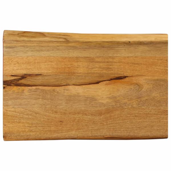 vidaXL Dessus de table 60x40x3,8 cm bord vivant bois massif manguier