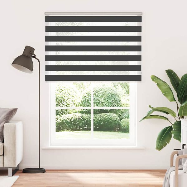 vidaXL Store z&egrave;bre noir 160x230 cm largeur du tissu 155,9 cm polyester