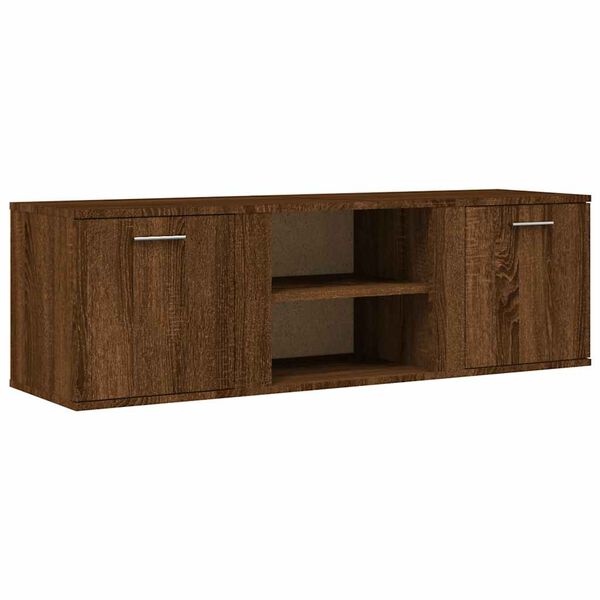 vidaXL Meuble TV chêne marron 120x34x37 cm bois d'ingénierie