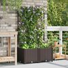 vidaXL Cache-pot de jardin 2 pcs Marron 80 x 40 x 143 cm Plastique