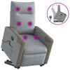 vidaXL Fauteuil de massage inclinable Gris clair Tissu
