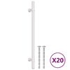 vidaXL Poign&eacute;es d'armoire 20 pcs argent&eacute; 192 mm acier inoxydable