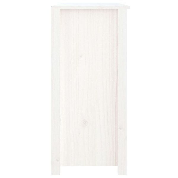 vidaXL Buffet Blanc 100x35x74 cm Bois massif de pin