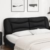 vidaXL Coussin de t&ecirc;te de lit Hvar noir 180 cm similicuir