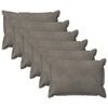 vidaXL Housse de coussin 6 pcs HOUTEN Gris clair 50 x 80 cm Velours
