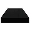 vidaXL &Eacute;tag&egrave;re murale flottante 4 pcs Noir brillant 60x23,5x3,8 cm MDF