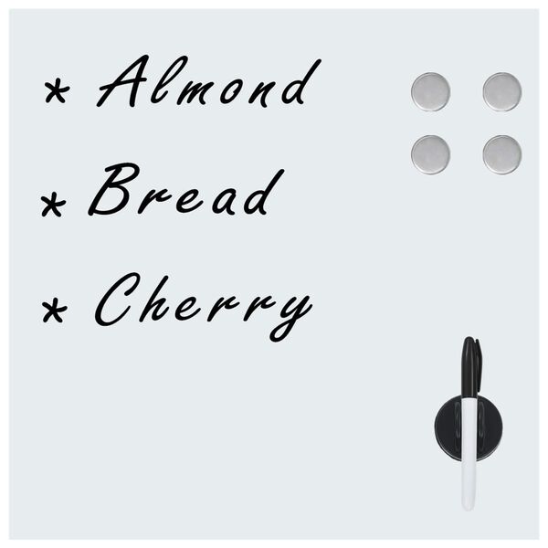 vidaXL Tableau noir magn&eacute;tique mural Verre 50x50 cm