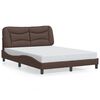 vidaXL Cadre de lit avec LED sans matelas Hvar marron 120x200 cm