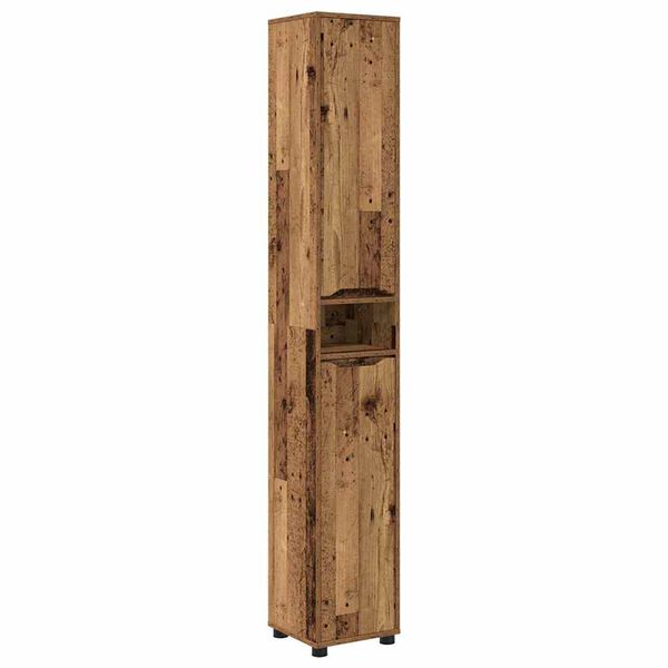 vidaXL Cabinet de salle de bain Bois Ancien 30,5 x 30 x 195 cm