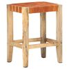 vidaXL Tabourets de bar lot de 2 marron cuir véritable 60 cm