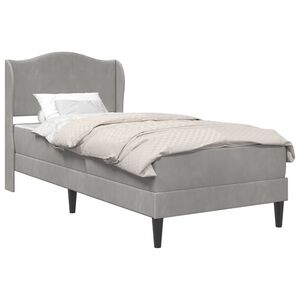 vidaXL Cadre de lit avec t&ecirc;te de lit Gris clair 80 x 200 cm Velours