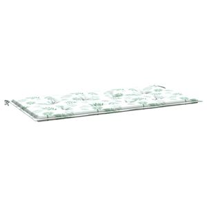 vidaXL Coussin de banc de jardin motif de feuilles 120x50x3 cm
