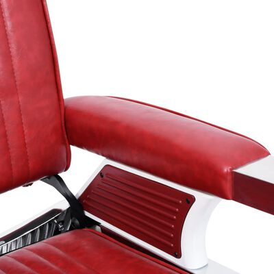 vidaXL Chaise de barbier Rouge 68x69x116 cm Similicuir