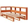 vidaXL Lit biblioth&egrave;que sans matelas cire marron 100x200 cm pin massif