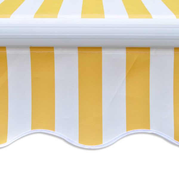 vidaXL Auvent pliable manuel 300 cm Jaune/blanc