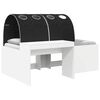 vidaXL Lit avec Tunnel 3 pc Ch&ecirc;ne Artisanal et Noir Bois d'ing&eacute;nierie
