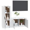vidaXL Ensemble de meubles TV 2 pcs Blanc Bois d'ingénierie
