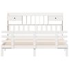 vidaXL Lit bibliothèque sans matelas blanc 180x200 cm bois pin massif