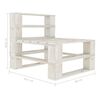 vidaXL Canap&eacute; de milieu palette de jardin bois blanc