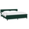 vidaXL Sommier &agrave; lattes de lit et matelas vert fonc&eacute; 180x210cm velours