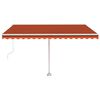 vidaXL Auvent automatique sur pied 400x300 cm Orange/marron