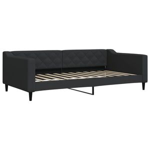 vidaXL Lit de repos sans matelas noir 100x200 cm tissu