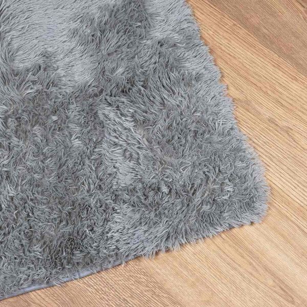 vidaXL Tapis shaggy &agrave; poils longs NAVARRA gris clair 200x200 cm
