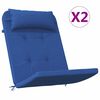 vidaXL Coussins de chaise Uni 2 pcs Bleu 58 x 77 x 4,5 cm Tissu Oxford