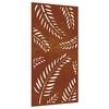 vidaXL D&eacute;coration murale jardin 105x55 cm acier corten design feuille