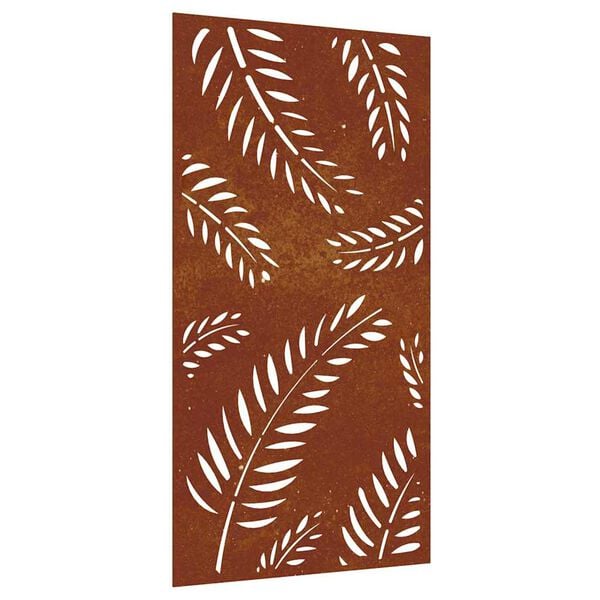 vidaXL D&eacute;coration murale jardin 105x55 cm acier corten design feuille