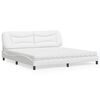 vidaXL Lit avec matelas Hvar blanc 200x200 cm similicuir