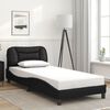 vidaXL Cadre de lit sans matelas Hvar noir 90x200 cm similicuir