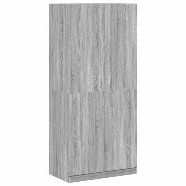 vidaXL Garde-robe Sonoma gris 90x52x200 cm Bois d'ing&eacute;nierie
