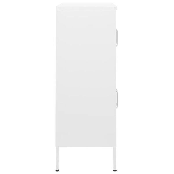 vidaXL Armoire de rangement Blanc 80x35x101,5 cm Acier